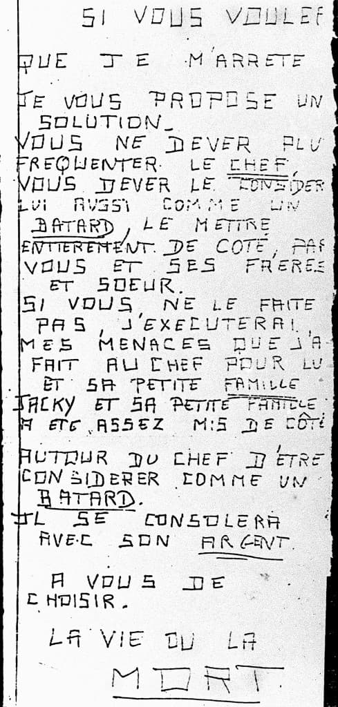 Lettre anonyme adressée à Albert Villemin 1